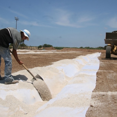 הכנת תשתיות מגרש
